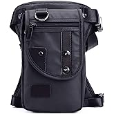 Fekesu Oxford Leg Bag for Men Motorcycle Riding Women's Fanny Pack Outdoor Travel Fishing Hiking Cycling Hip Bags Black