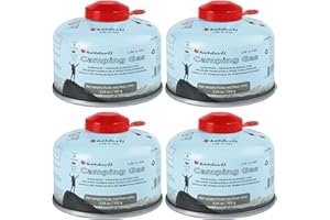 KOMAN Isobutane Fuel Canister 100 Gram Camping Stove Fuel Butane Propane Blend Camping Fuel Gas Canister Butane Fuel Canister Backpacking Stove Fuel (4 Pack)