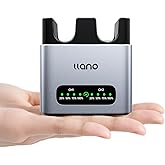 llano NP-W126S Camera Battery 20W Fast 2-Slot Charger for Fujifilm X100VI X100V XT30II XM5 XT30 X100F XT3 XT2 XE4 XA7 X-PRO3 XT2 XT200, Heat Dissipation CNC Aluminum Alloy Body, LED Display-Silver