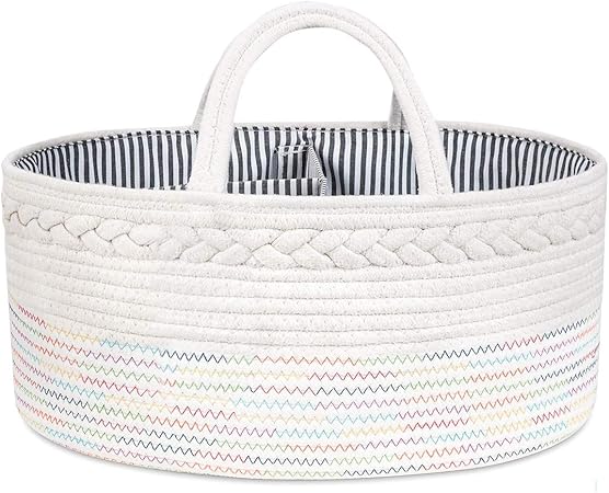 wicker nappy caddy