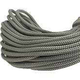 Blue Ox Rope Double Braid Polyester 5/16 inch, Silver