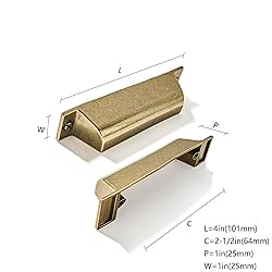 ZAUYX 10 Pack 2-1/2 Inch Center to Center Burnished