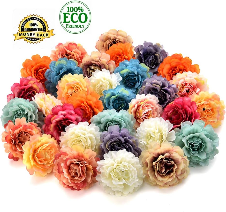 Silk Flowers in Bulk Wholesale Artificial Silk Rose Flower Head