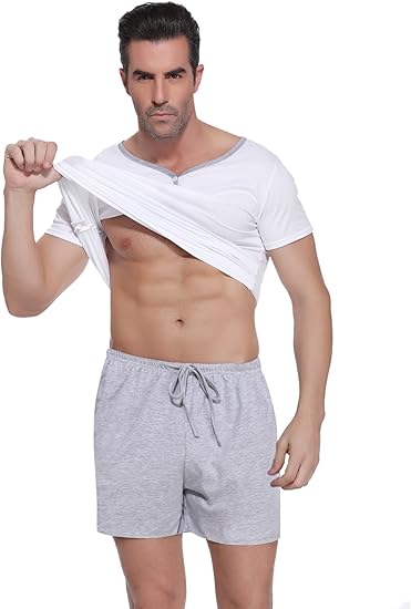 Amazon アイボレオ Aibrou パジャマ メンズ 綿 半袖 上下セット