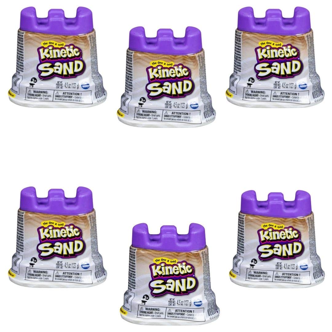 Kinetic Sand White Color Single 4.5 Ounce Containers (Pack of 6)