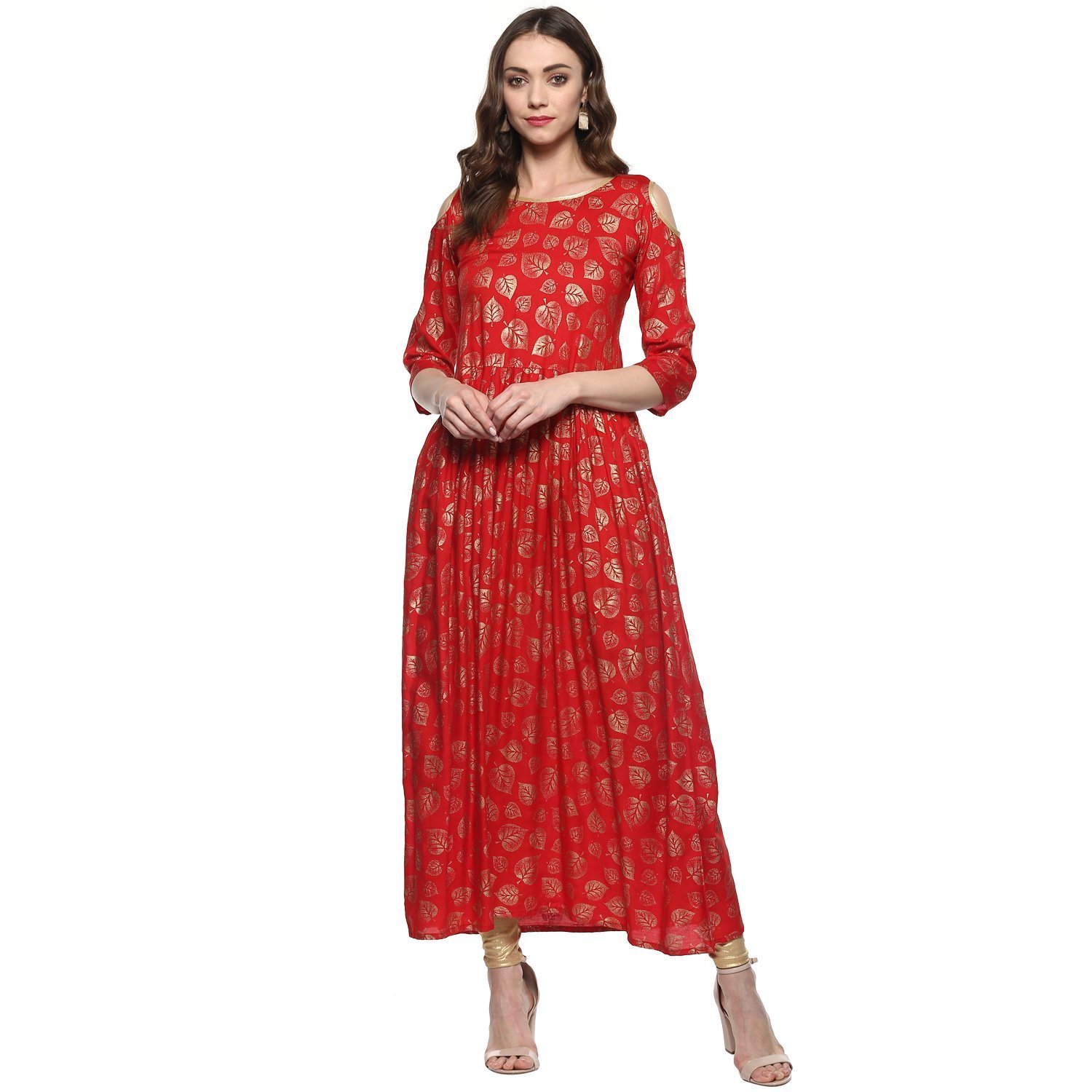 eyesonme women's rayon anarkali gown