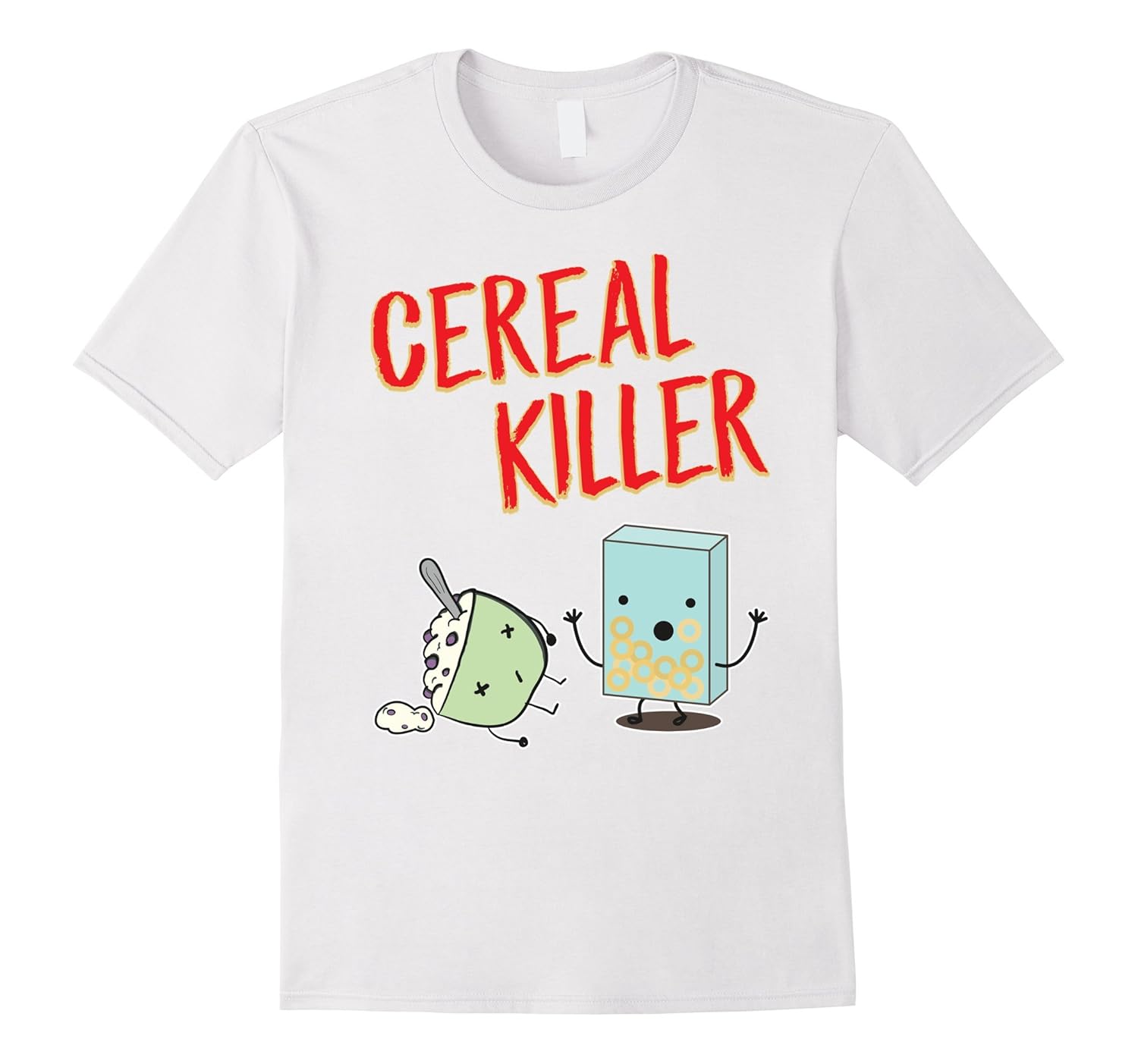 Funny Cereal Killer TShirt Food Graphic Tees Novelty GiftsTShirt