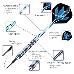 sanfeng Darts Plastic Tip Set Rainbow Blue Color