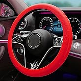 Stretchy Silicone Car Steering Wheel Cover - Universal Fit for Most Cars,Anti Slip Odorless Stretchy Steering Wheel Cover, Fit 14''/15''/16'' Steering Wheel Grip