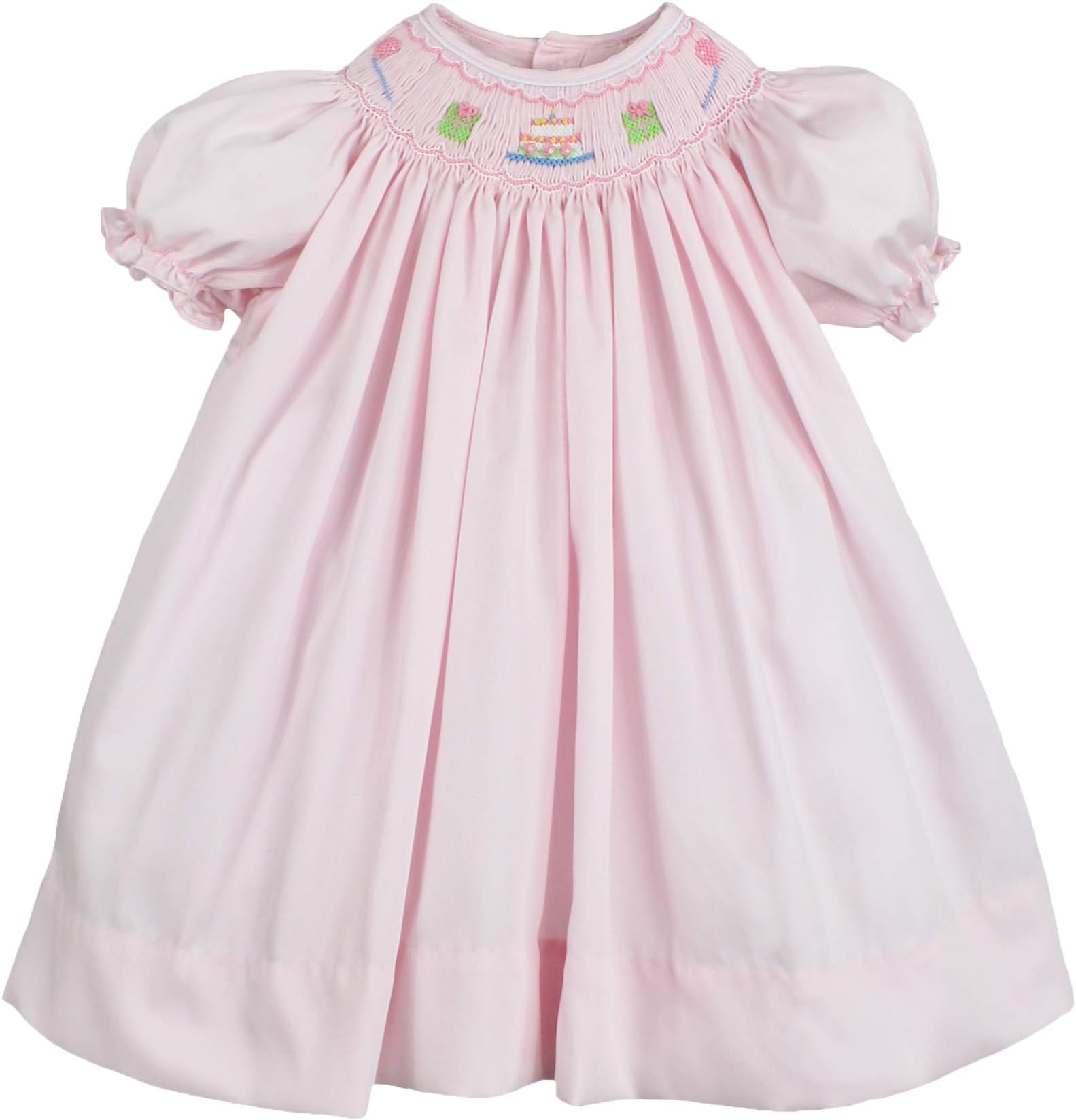 Petit Ami Baby Girls' Birthday Smocked Dress, Pink