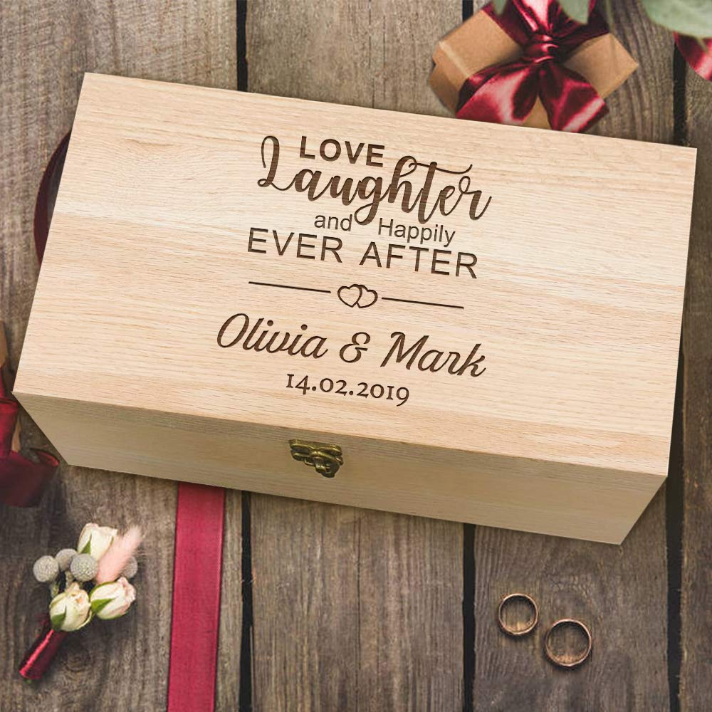 Howson London Large Personalised Wedding Keepsake Box Heavy Oak Memory Box Box Wedding Gift For Couples Personalised Engraved Wedding Wooden Keepsake Memory Chest Box Buy Online In Burkina Faso At Burkinafaso Desertcart Com