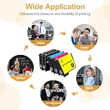 LeciRoba 5Pack Ink Cartridges for Epson XP WF printers view 9