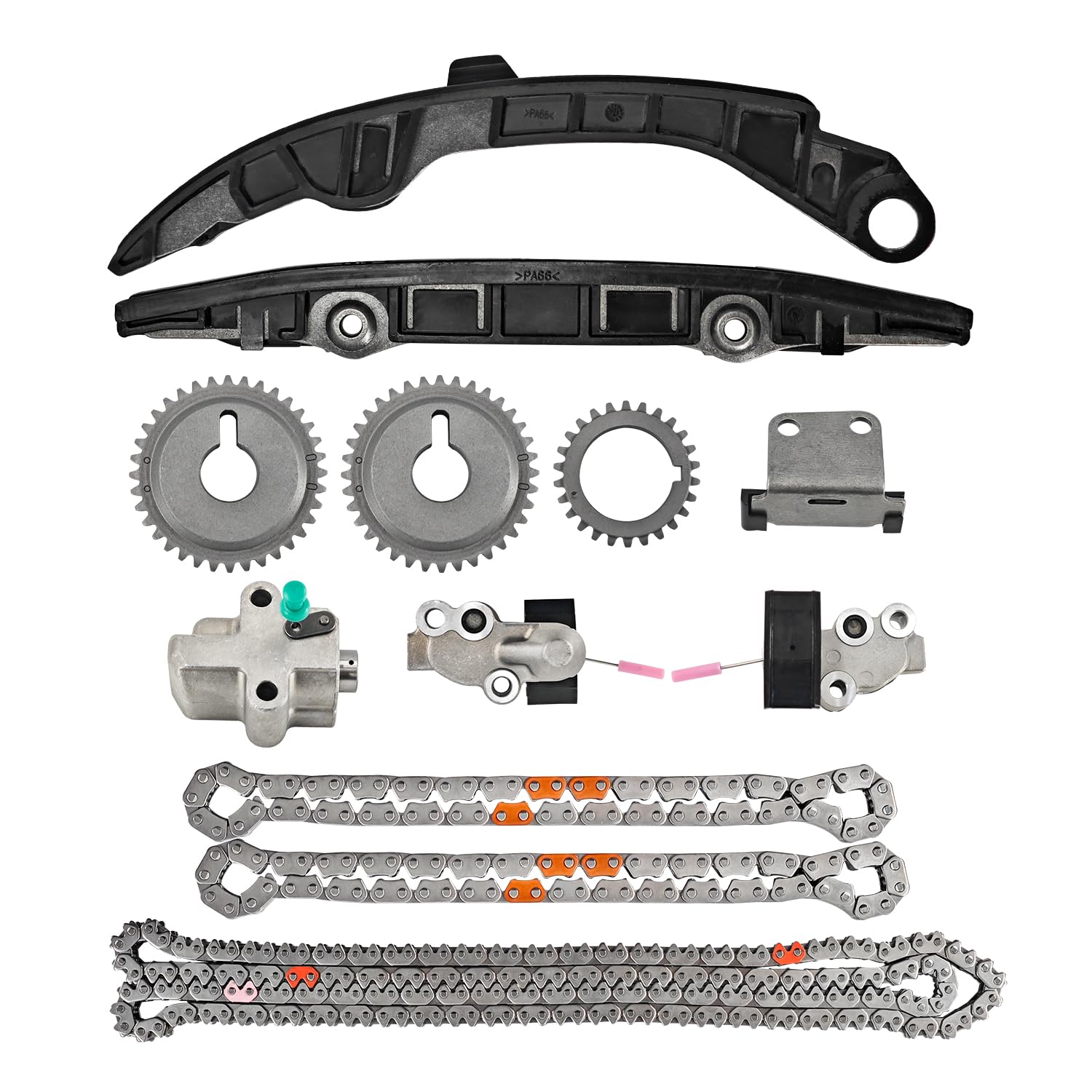 Photo 1 of Buxatina VQ37VHR Engine Timing Chain Kit for Infiniti EX37 FX37 2013, G37 M37 2008-2013, Q40 Q50 Q60 Q70 Q70L QX50 QX70 2014-2019, for N-issan 370Z 3.7L 2009-2020 13028JK20A 13028-JK20A