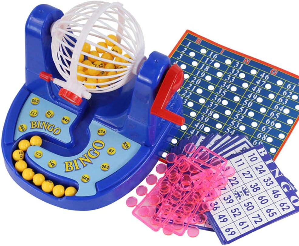 khkadiwb ToysLottery Machine Puzzles & Magic Cubes Lottery Lucky Balls Bingo Game Machine Set Children Desktop Educational Toy Non-Toxic Intelligent Development Gift