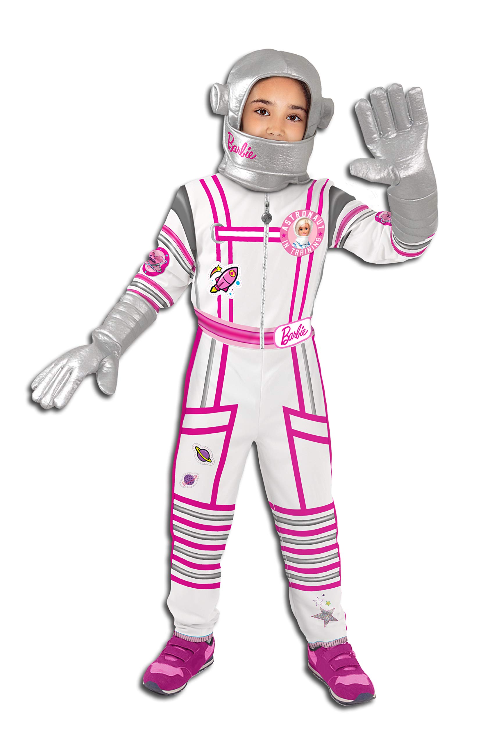 Ciao 11559.4-5 Barbie Space Star astronaut costume disguise official girl (Size 4-5 years), Children, White