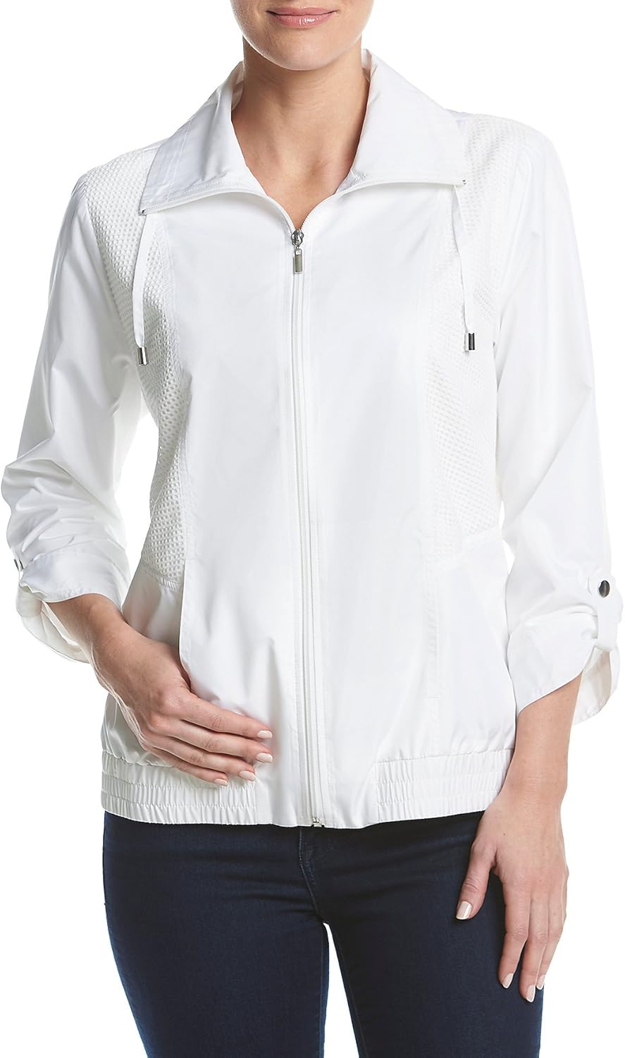 Studio Works Petites' Solid Mesh Jacket Clothing