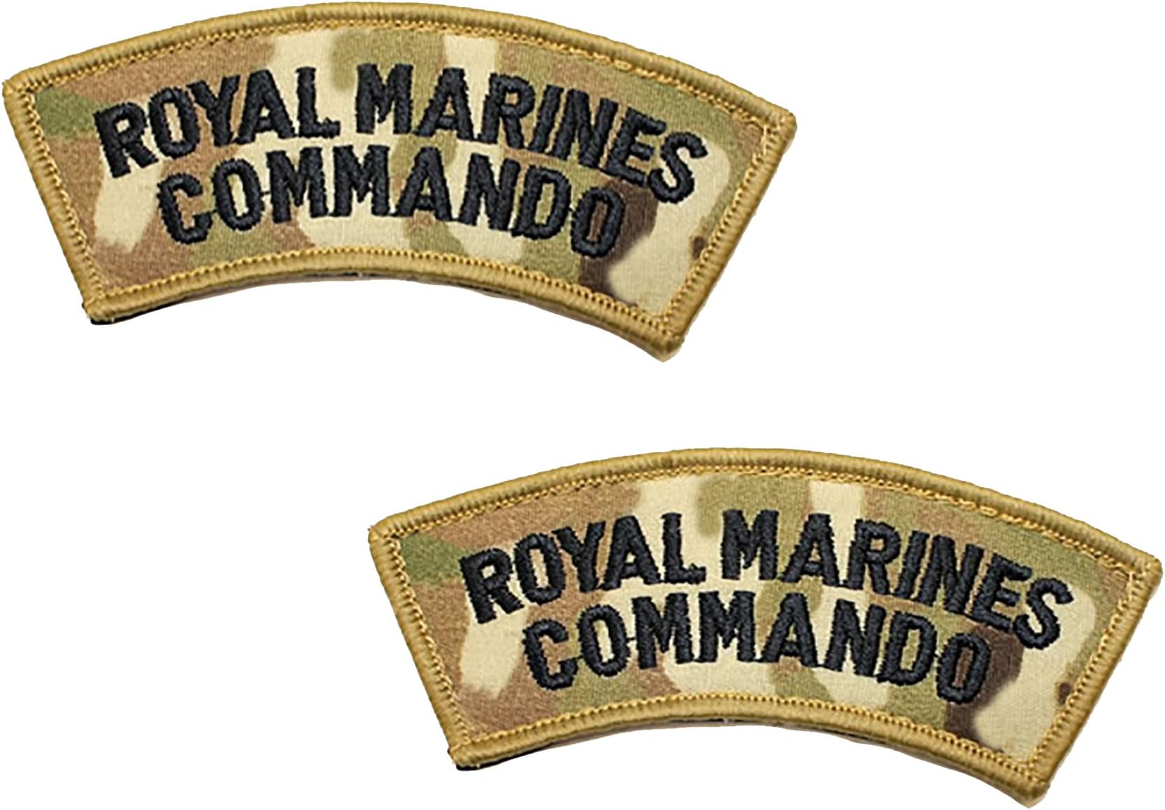 CL Distribution Pair Royal Marines Commando Hook (Sticky) Backed MTP Shoulders Flashes/Titles
