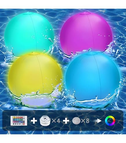 YIWENG Ballons de plage, 40 cm, ballon de plage transparent gonflable pour piscine avec de beaux confettis à paillettes pour fête d'été, parc aquatique