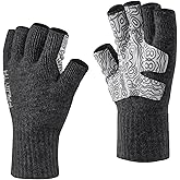 Palmyth Wool Fingerless Fishing Gloves - Warm for Men & Women: Cold Weather Fly Fishing, Ice Fishing, Photography & Hunting