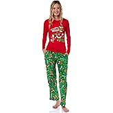 Dr. Seuss Women's GRINCH Let The Gifting Begin Junior's Lounge Pajama Sleep Set