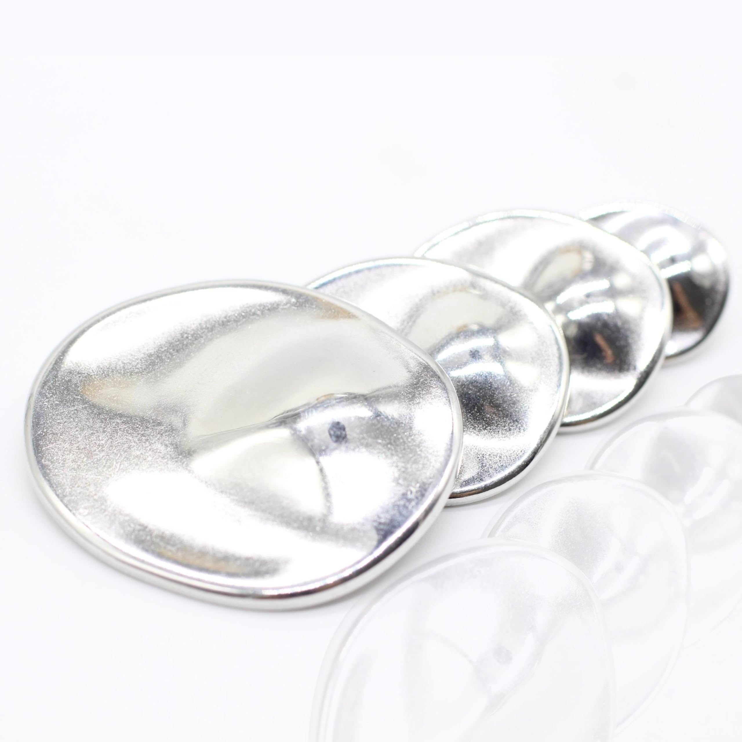Photo 1 of Silver Metal Shank Buttons - 12 Pcs - 4 Size Options - Luxury Wrinkle Round Wave Metal Shank Buttons for Men Women Blazer Coat Uniform Shirt Suit and Jacket Sewing Craft DIY G2242…