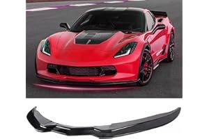 YHOPTIONAL for 2014-2019 C7 Corvette Gloss Black Front Lip /Z06/Grand Sport(Not Fits ZR1) STG Front Bumper Lip Splitter Spoiler Air Dams Body Kit Corvette C7 Chin Spoiler