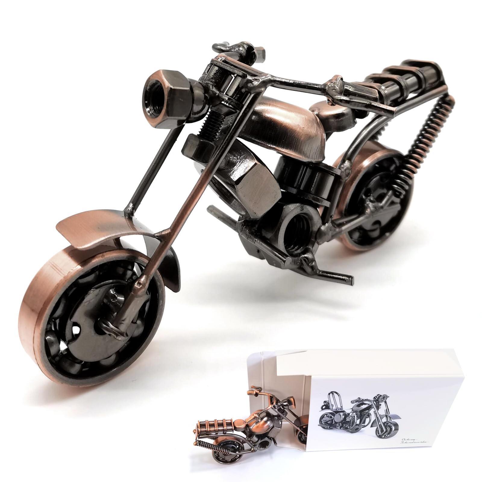 SwirlColor Motorcycle Model Iron Motorbike Lovers Gift for Art Collection or Desktop Decoration(type2)