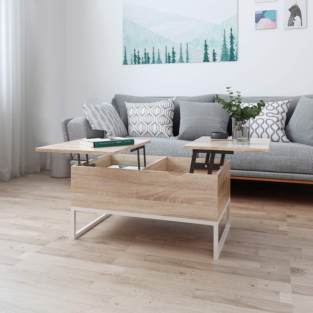 Ease Lift Up Coffee Table With 2 Compart Buy Online In United Arab Emirates At Desertcart