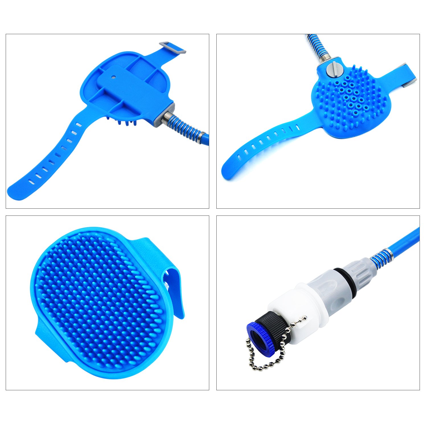 MABOLON Pet Shower Sprayer-Pet Bathing Tool for Dog, Multi-Functional Combination Shower Sprayer and Scrubber with Massage Glove, Indoor and Outdoor Use