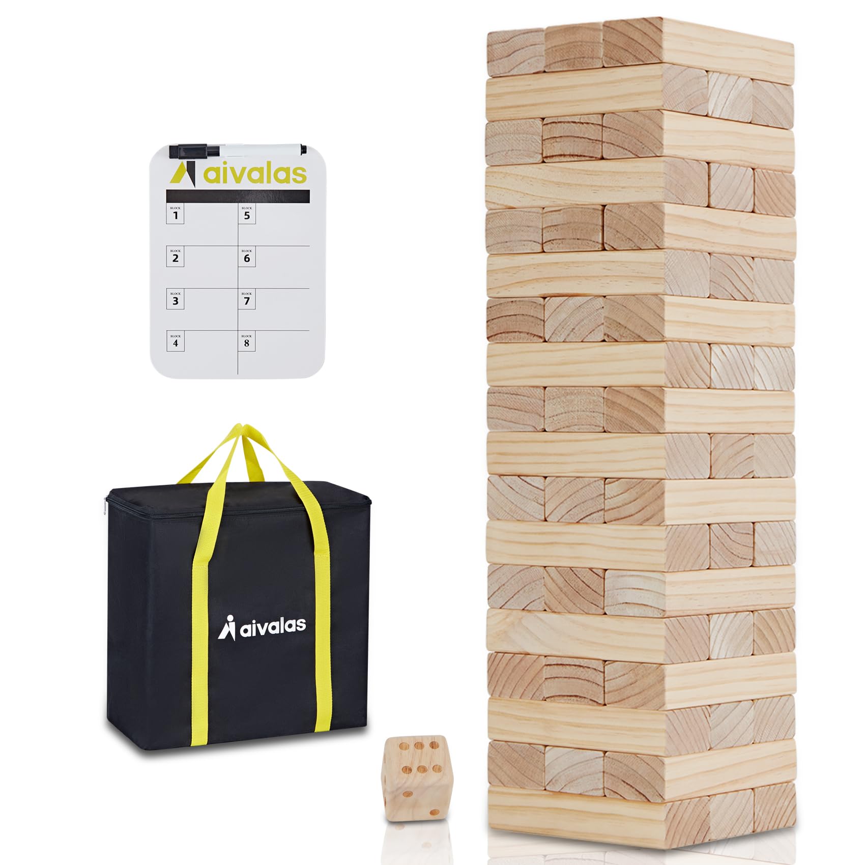 Aivalas X-Large Size Giant Tumble Tower, 56 Blocks