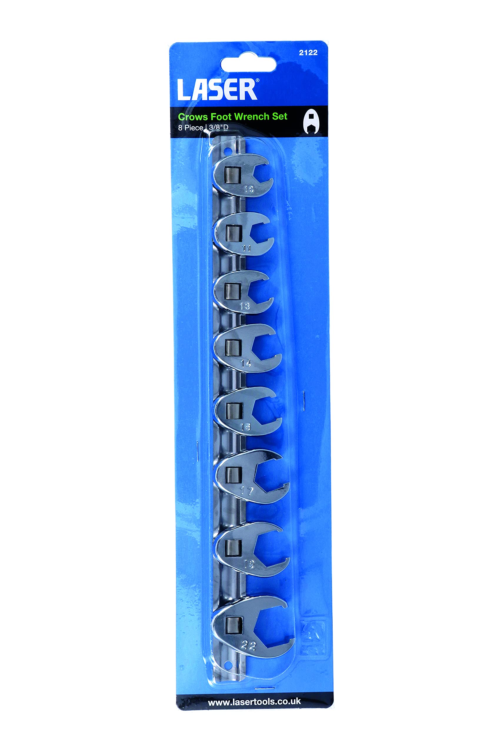 Laser 2122 Crows Foot Wrench Set 3/8"D 8pc