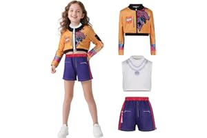 AiMiAO Girl Pop Singer Costume Demon Hunter Rumi Top Pants Dress Dancer Dress Up Halloween Cosplay Outfits Set