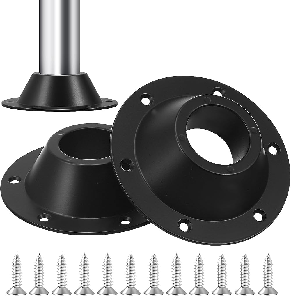 PartyKindom RV Table Base Mount w/ Screws Camper Aluminum Flush Bracket 12 Holes