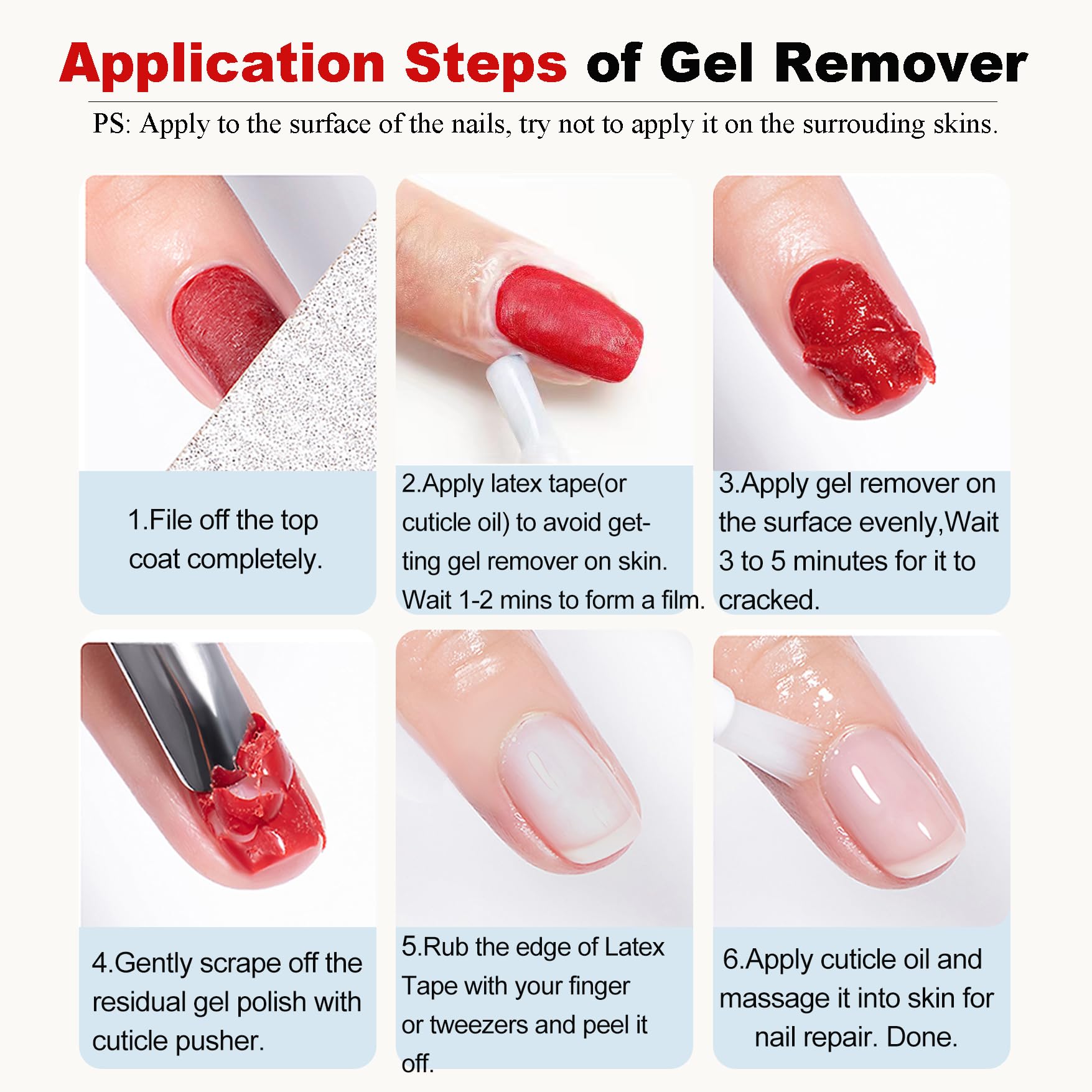LOUINSTIC Gel Nail Polish Remover,Gel Remover for Nails No Need to Soak or Wrap, Quickly Remove Nail Polish in 2-5 Minutes, Professional Nail Remover Kit - Image 7