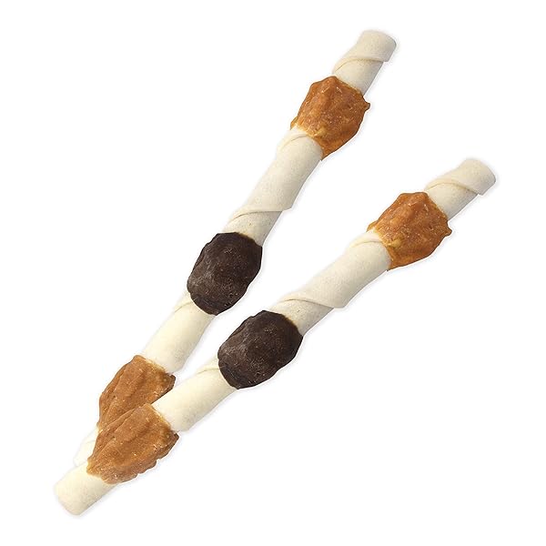 CADET GOURMET SHISH KABOB DOG TREATS FOR LARGE DOGS, HEALTHY & NATURAL CHICKEN & SWEET POTATO CHEW STICKS, BEEF HIDE, EXTRA LARGE 10 INCH, 4 COUNT (PACK OF 1)