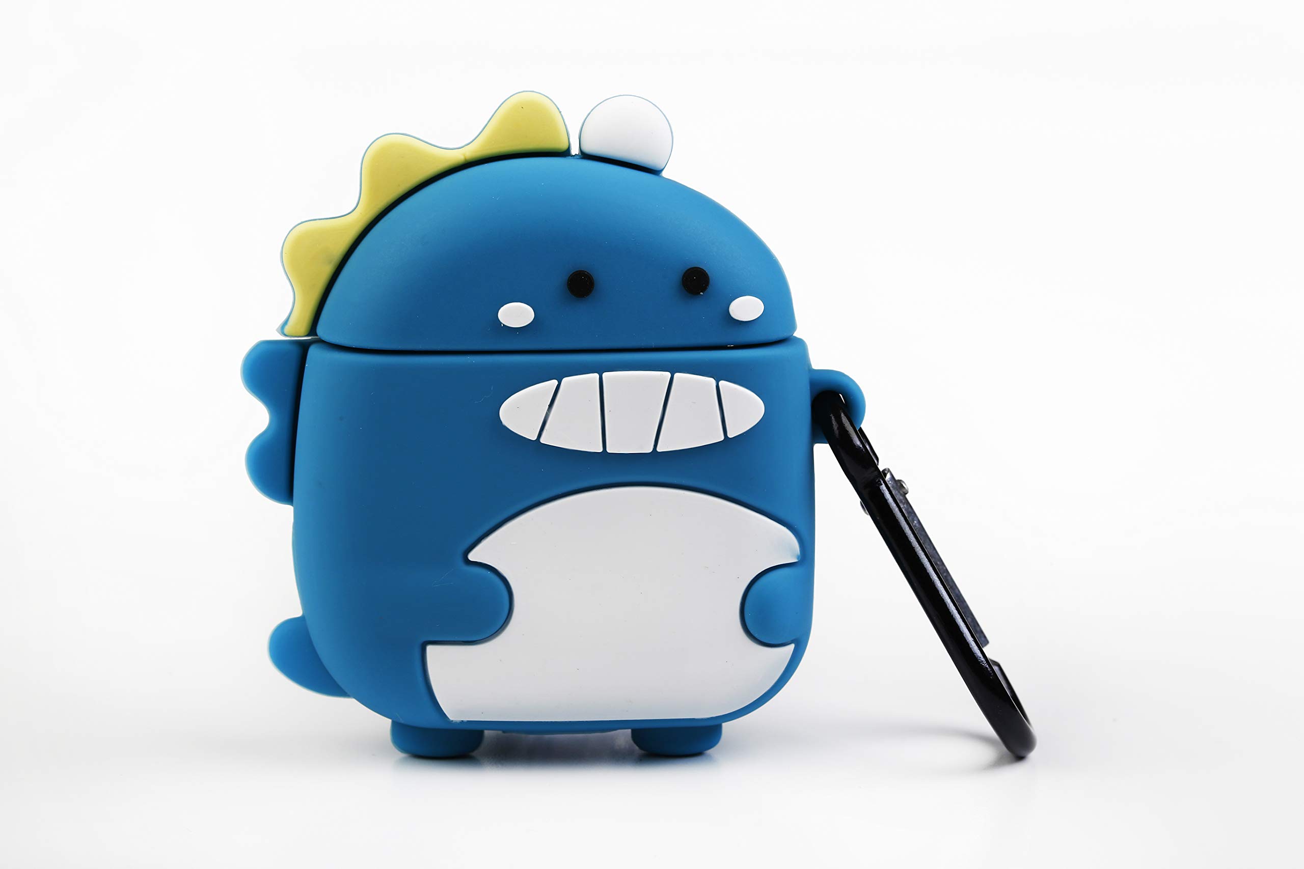 Funny Airpods Cases | Airpod Silicone Protective Case for Apple Airpods - Blue Dragon Design with Anti-lost Carabiner Airpods 1 & 2 Compatible