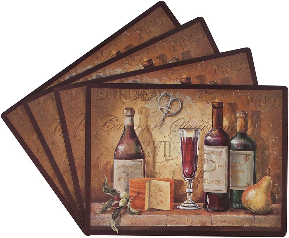Benson Mills Bordeaux 100-Percent Cork Placemat, Set of 4: Home & Kitchen