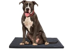 ROYALAY Chew Proof Dog Crate Pad Mat-18x29 inches More Durable and Indestructible Fabric Dog Bed for Chewers Tough on Their Bed-Durable Kennel Pad for Dogs Cages-Water Resistant and Washable (Black)