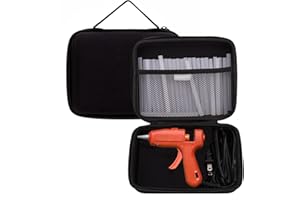 MGZNMTY Hard Storage Case Compatible with Mini Hot Glue Gun Kit and Hot Glue Sticks (Only Storage Case)