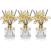 Pierides Reed Diffuser Set of 3 Pack,Clean Linen Eucalyptus & Mint Ocean Scented Oil Diffuser with 4 Sticks,Reed Diffusers for Home,Living Room,Bathroom Air Freshener Diffuser,50ml x 3