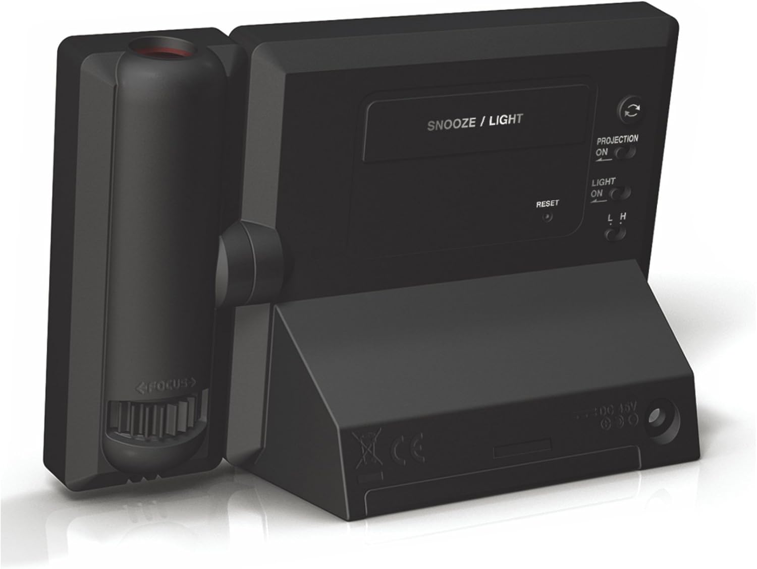 HITO Atomic Radio Controlled Projection Alarm Clock w/Date, Temperature