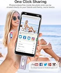 TEARMOS 128GB Flash Drive for iPhone Photo Stick