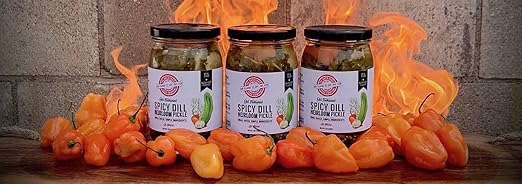 Amazon Com The Backyard Food Company Spicy Dill Pickles 3 Pack