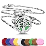 Aromatherapy Essential Oil Diffuser Necklace Tree
