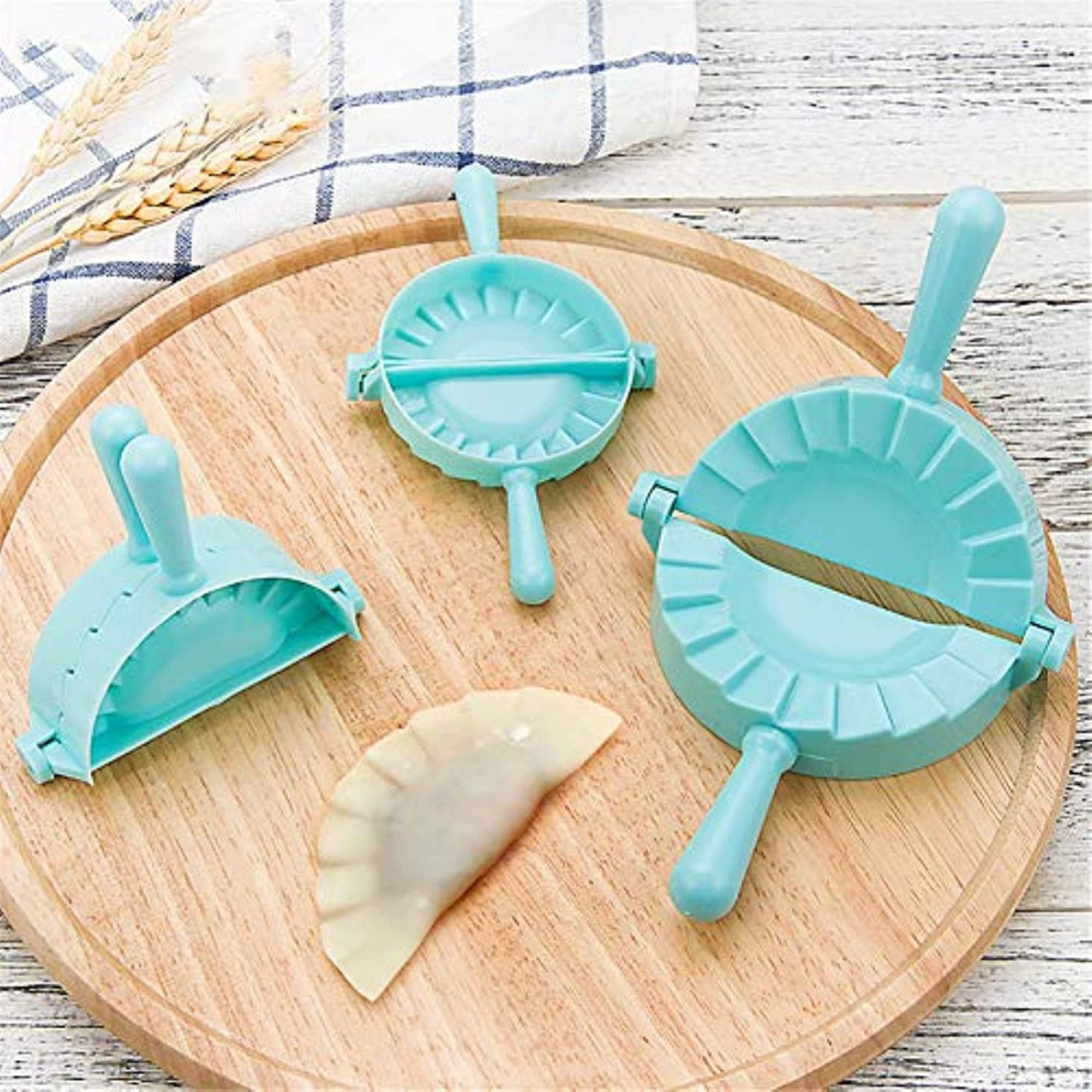 Chikanb 3 Pcs Plastic Dumpling Maker, Manual Pasta Dough Pies Maker Pastry Moulds for DIY Sticker Dumpling Ravioli Wonton, Kitchen Accessories for Home, Birthday Gifts for Women