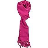 Plum Feathers Winter Scarf Shawl with Cashmere Feel - Rich Solid Colors Winter Scarves and Wraps 72" x 12"