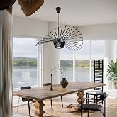 Modern Black Woven Chandelier, 31.5