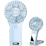 QQT Mini Handheld Fan,4 Speed Adjustable Portable