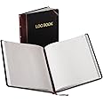 Boorum & Pease Log Book with Black/Red Covers, Record Rule, 10-3/8 x 8-1/8, 150 Pages (G21-150-R), White