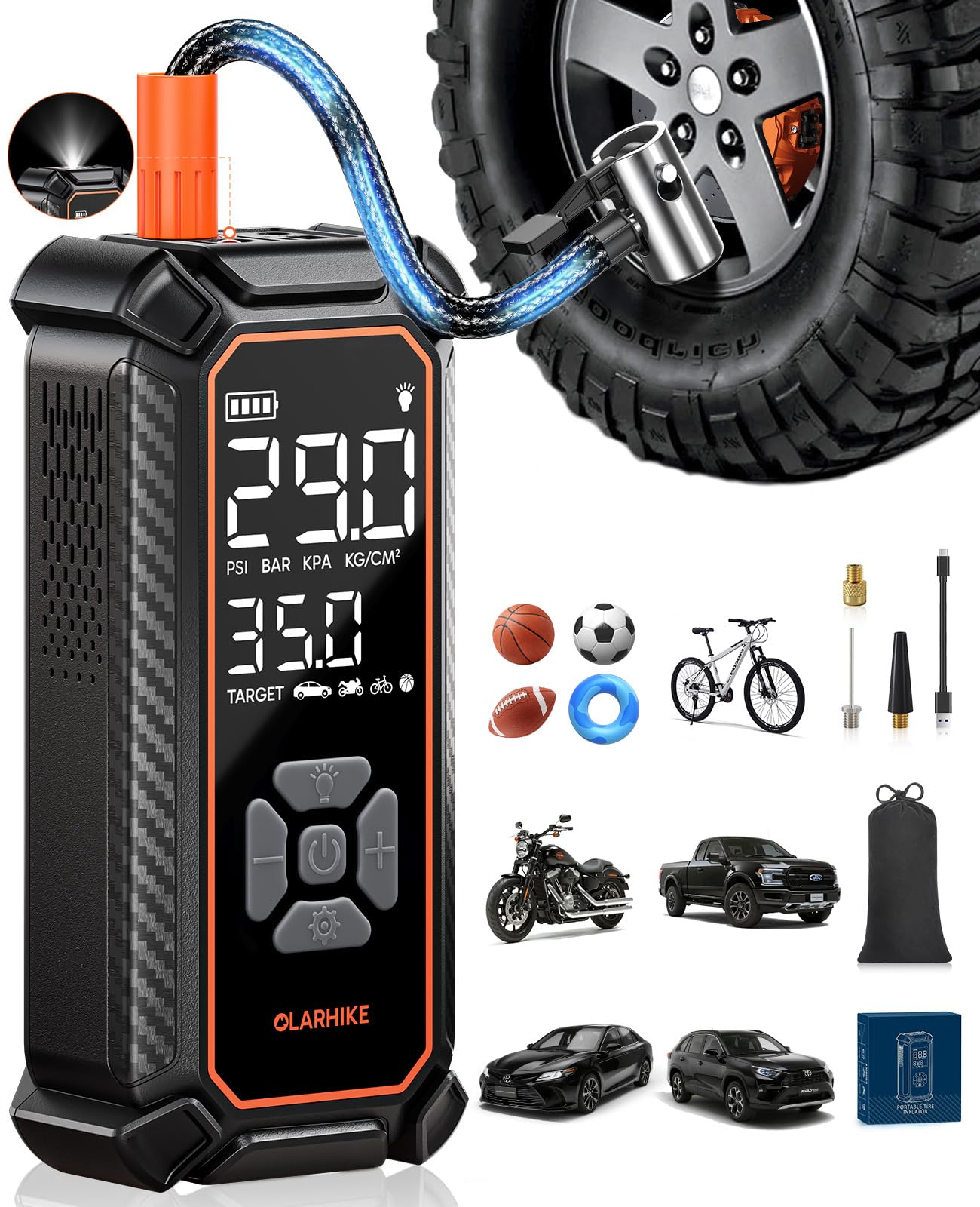 OlarHike Cordless Tire Inflator Portable Air